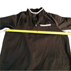FILA size XL black quarter zip sweatshirt/ top very dark gray/ black